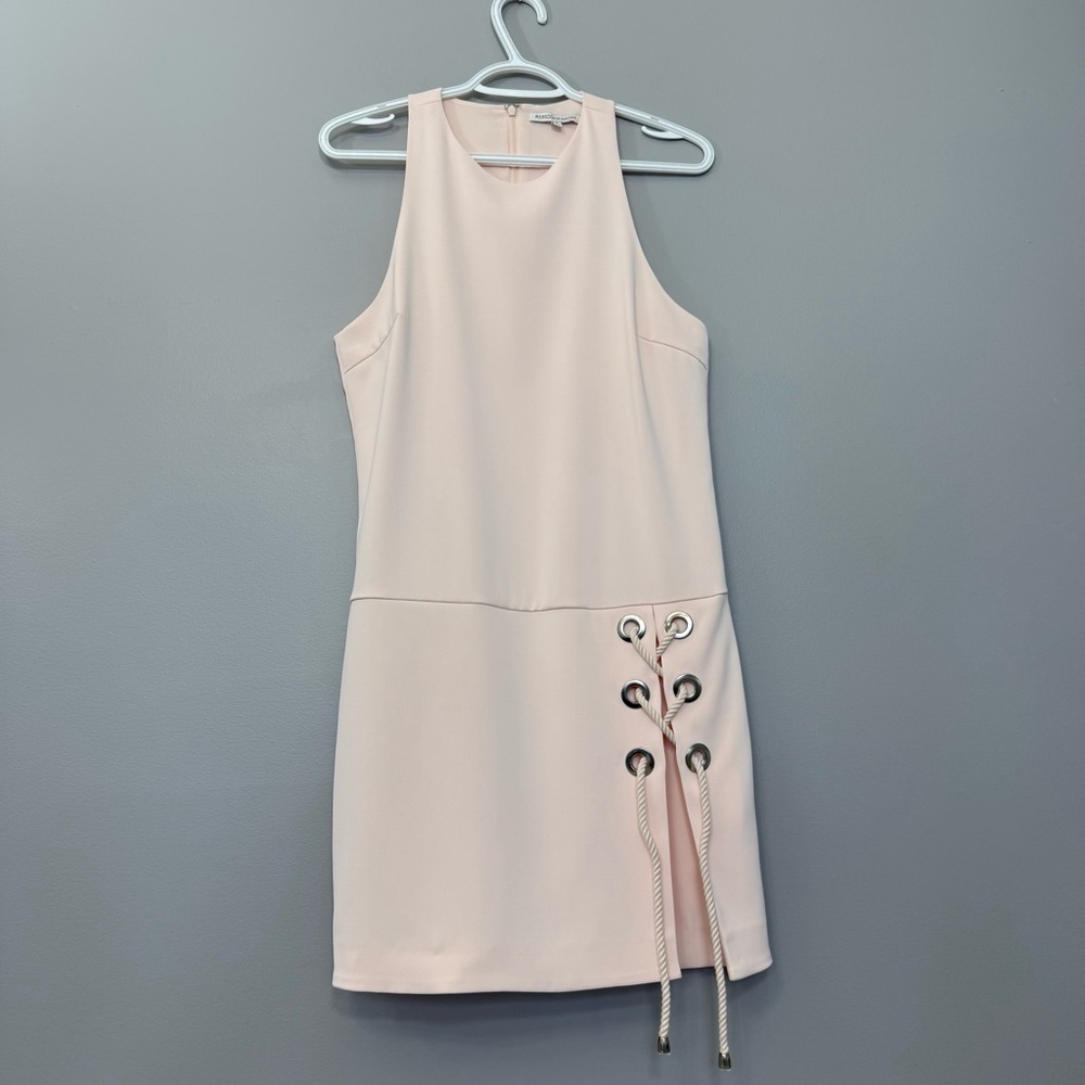 Rebecca Minkoff Pale Blush Pink "Silva" Dress W/ Tie, Size 4 - Picture 7 of 16